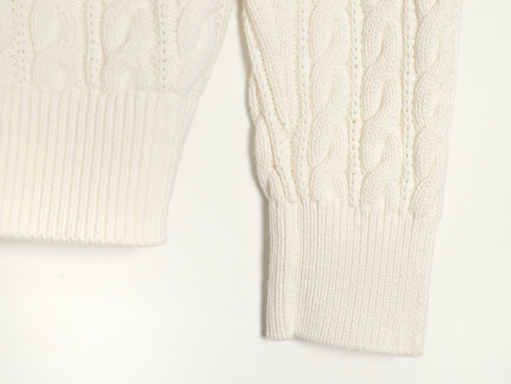 Thom Browne four-strip cable cardigan