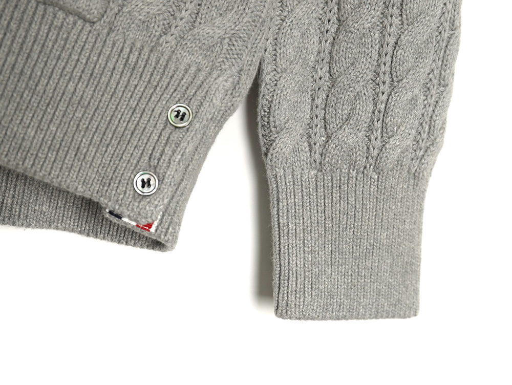 Thom Browne four-strip cable cardigan TSK1