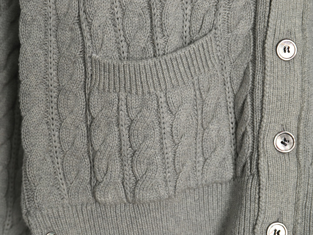 Thom Browne four-strip cable cardigan TSK1