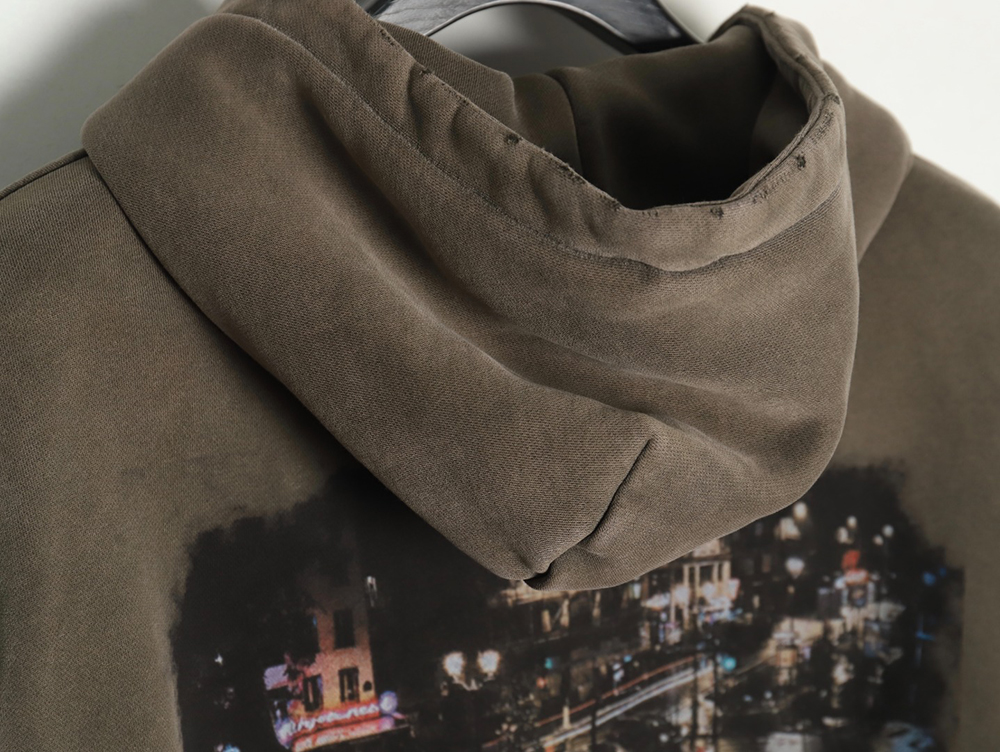 Ba*len*cia*ga parking lot night view fleece hoodie