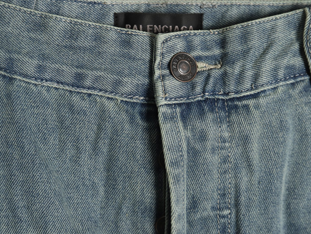 Ba*len*cia*ga ripped camouflage double jeans