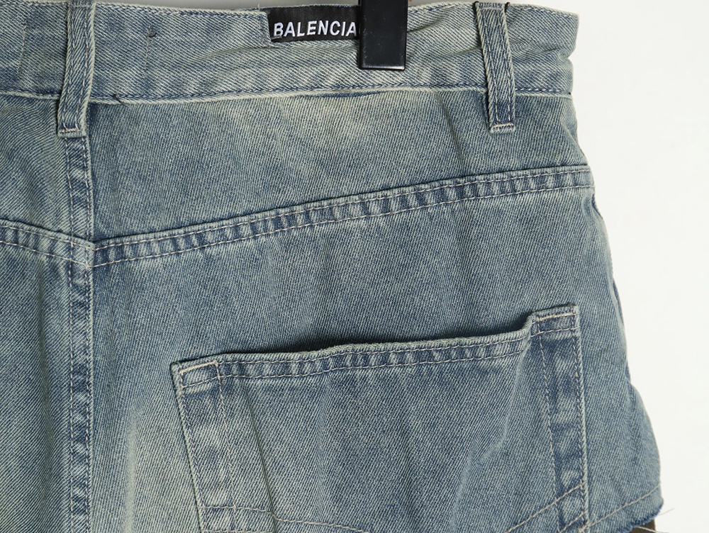 Ba*len*cia*ga ripped camouflage double jeans