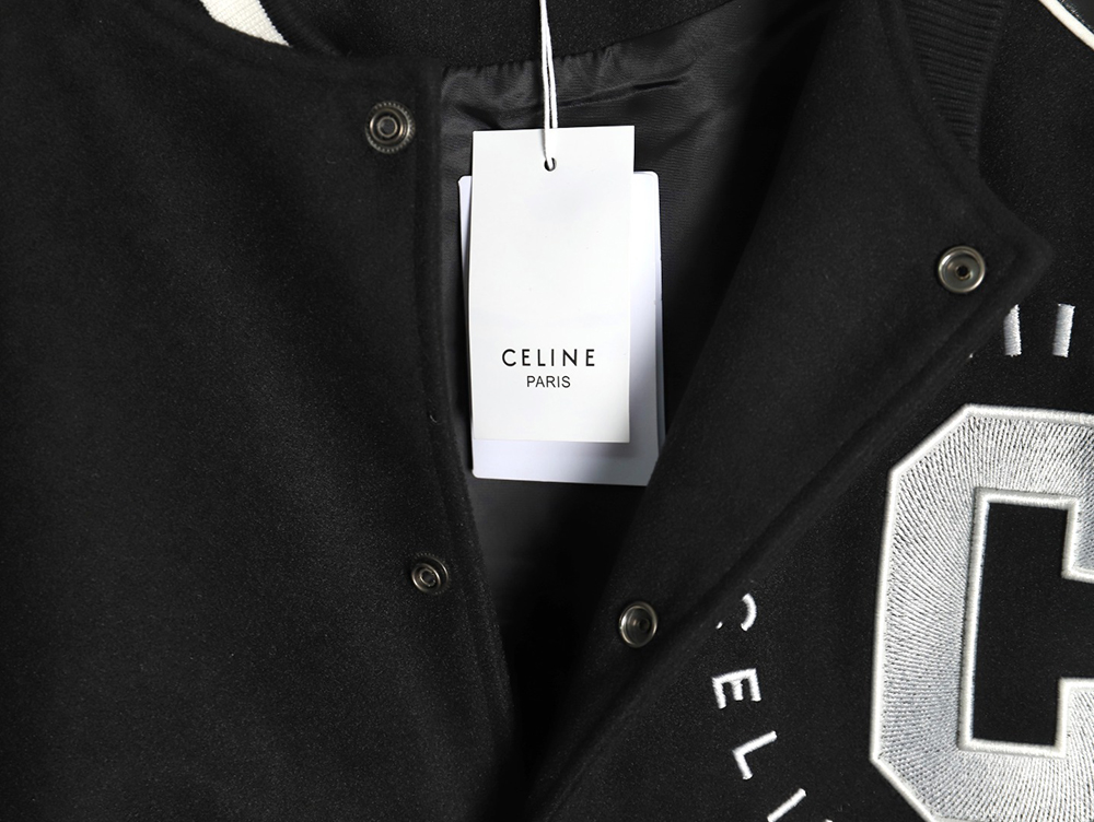 Ce**e patchwork embroidered baseball jacket