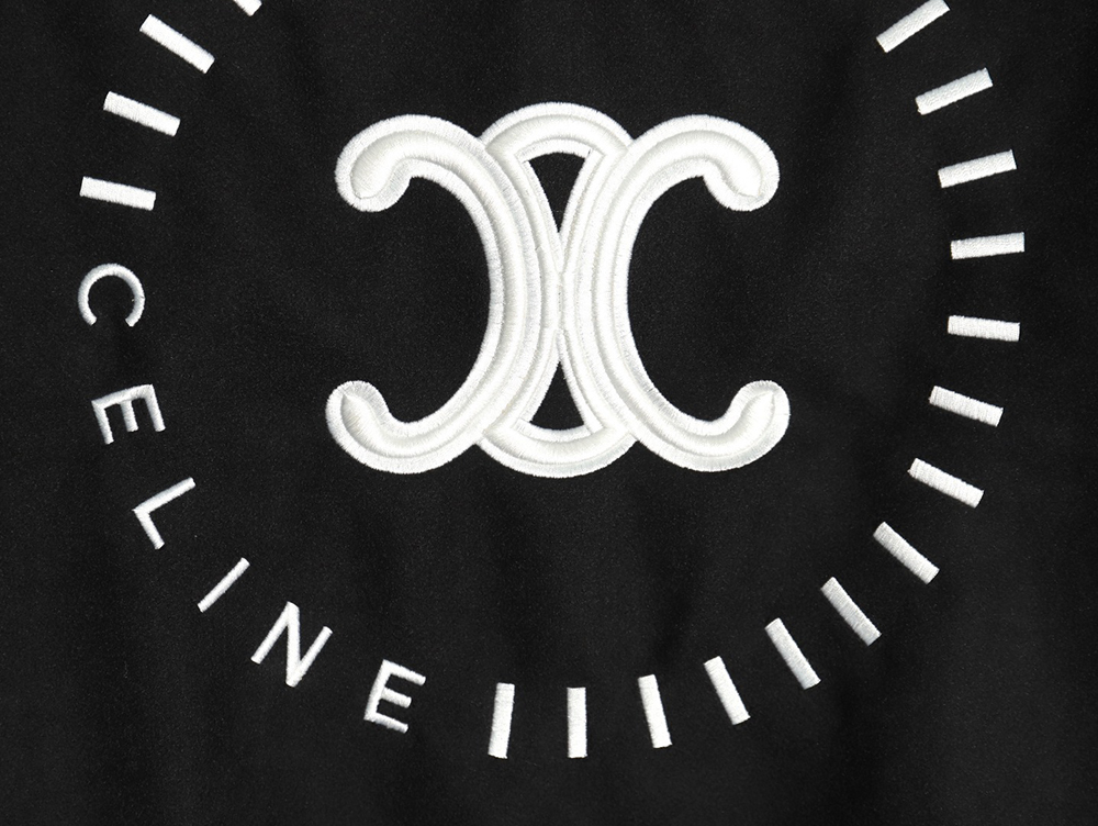 Ce**e patchwork embroidered baseball jacket