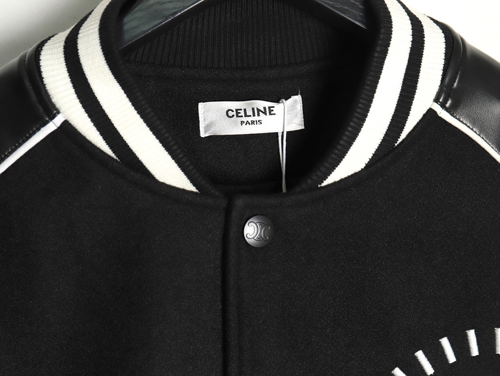 Ce**e patchwork embroidered baseball jacket