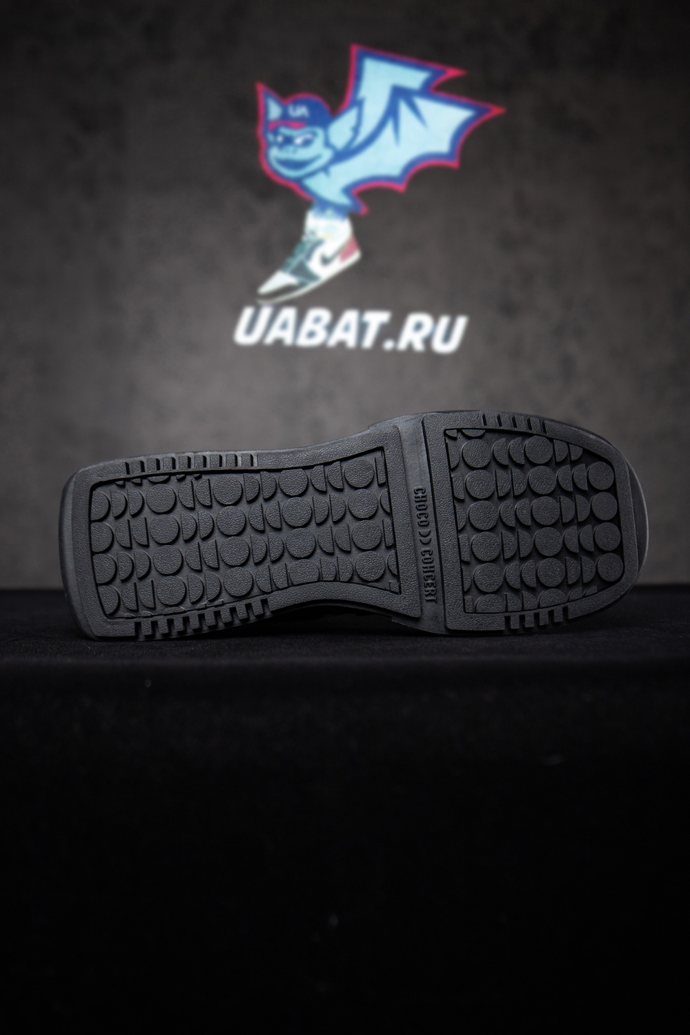 Choco Concert Cow Leather Stylish Skateboarding Shoes Black