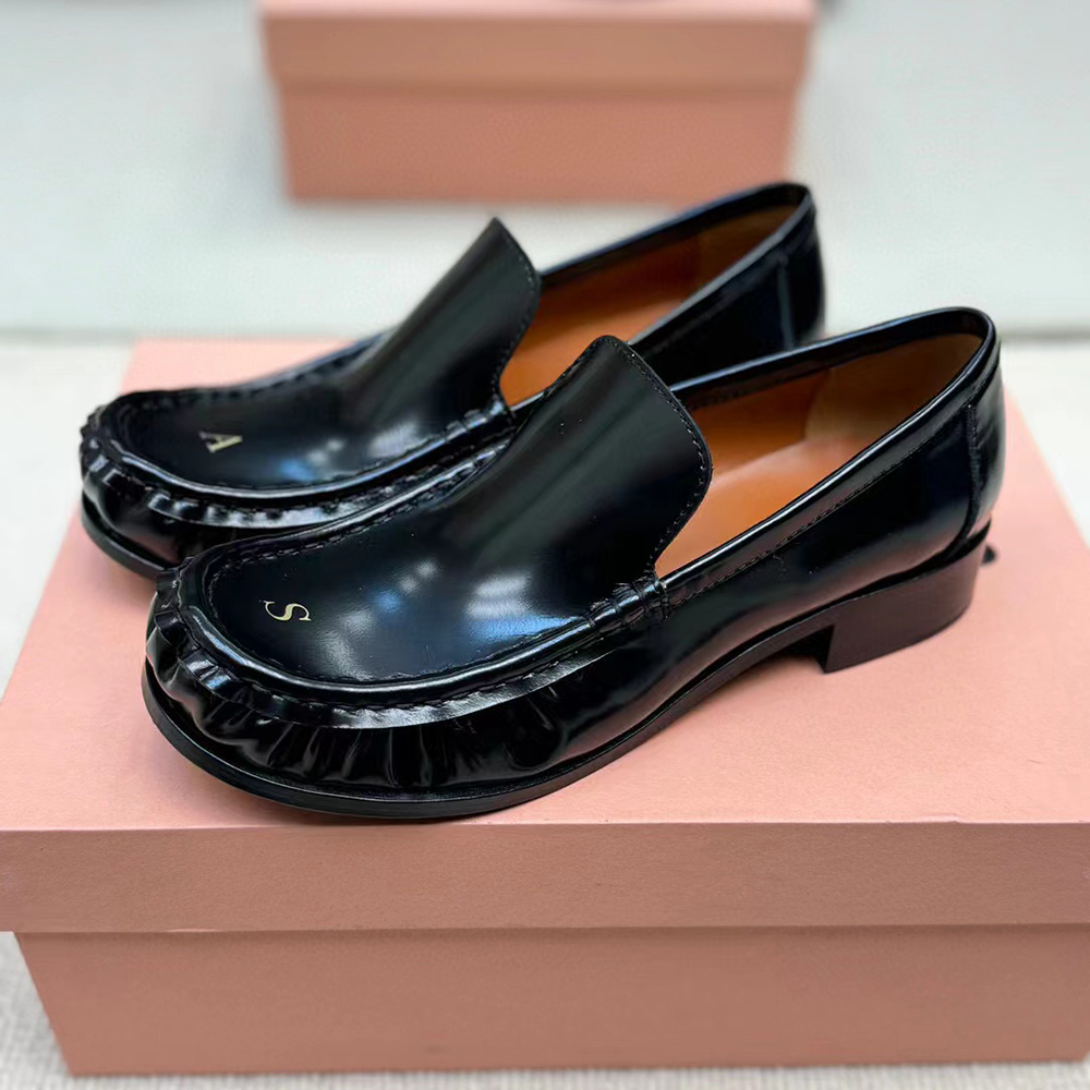 Acne Studios Leather Loafers in Black