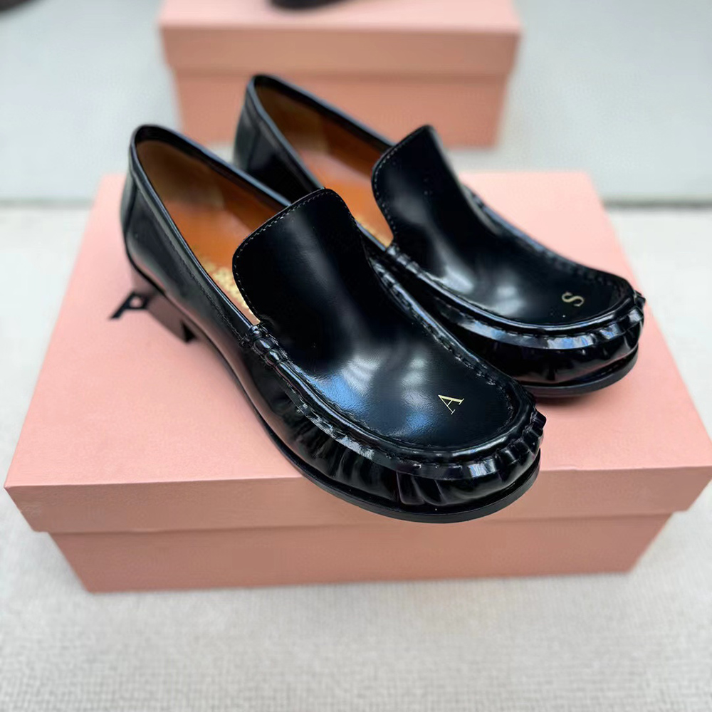 Acne Studios Leather Loafers in Black