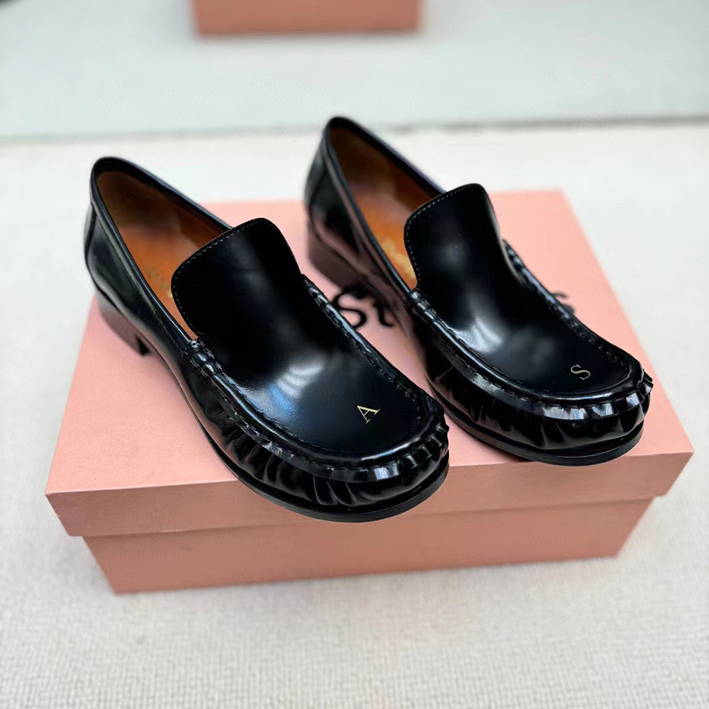 Acne Studios Leather Loafers in Black
