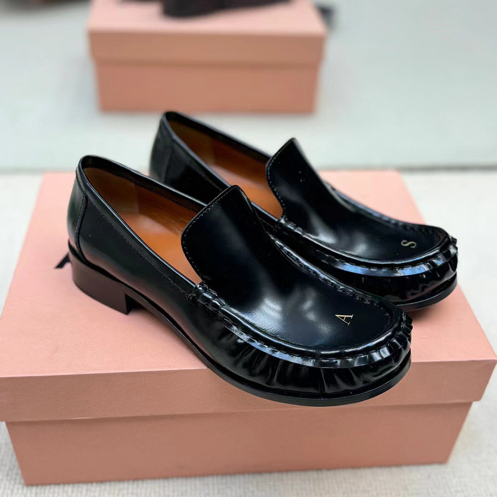Acne Studios Leather Loafers in Black