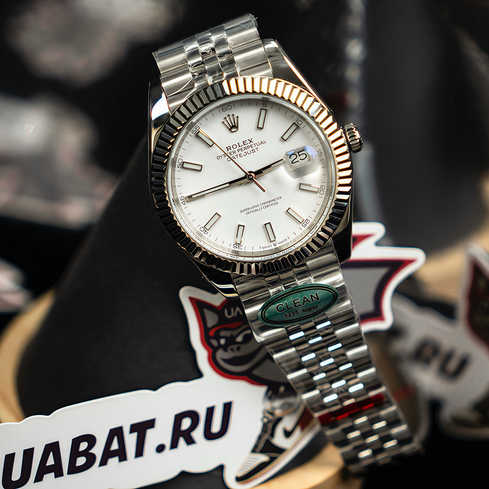 R*l*x - datejust 41mm jub flt 904l ss/ss white/stk 3235