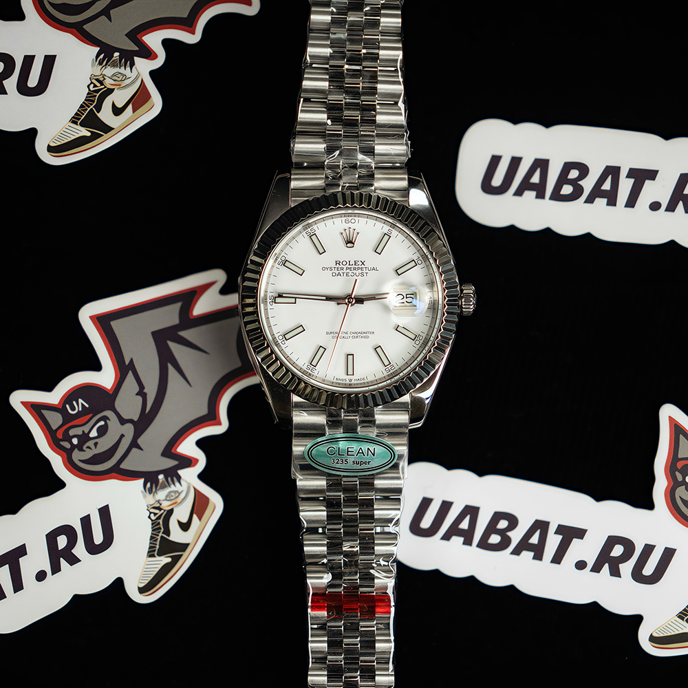 R*l*x - datejust 41mm jub flt 904l ss/ss white/stk 3235