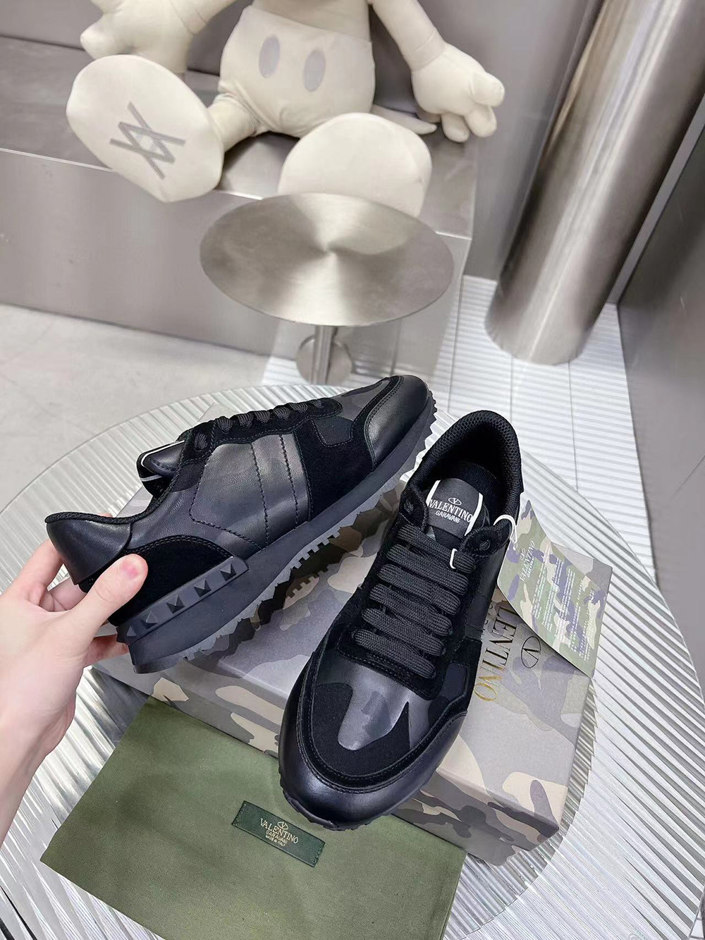 Valention Camouflage Noir Rockrunner Sneaker
