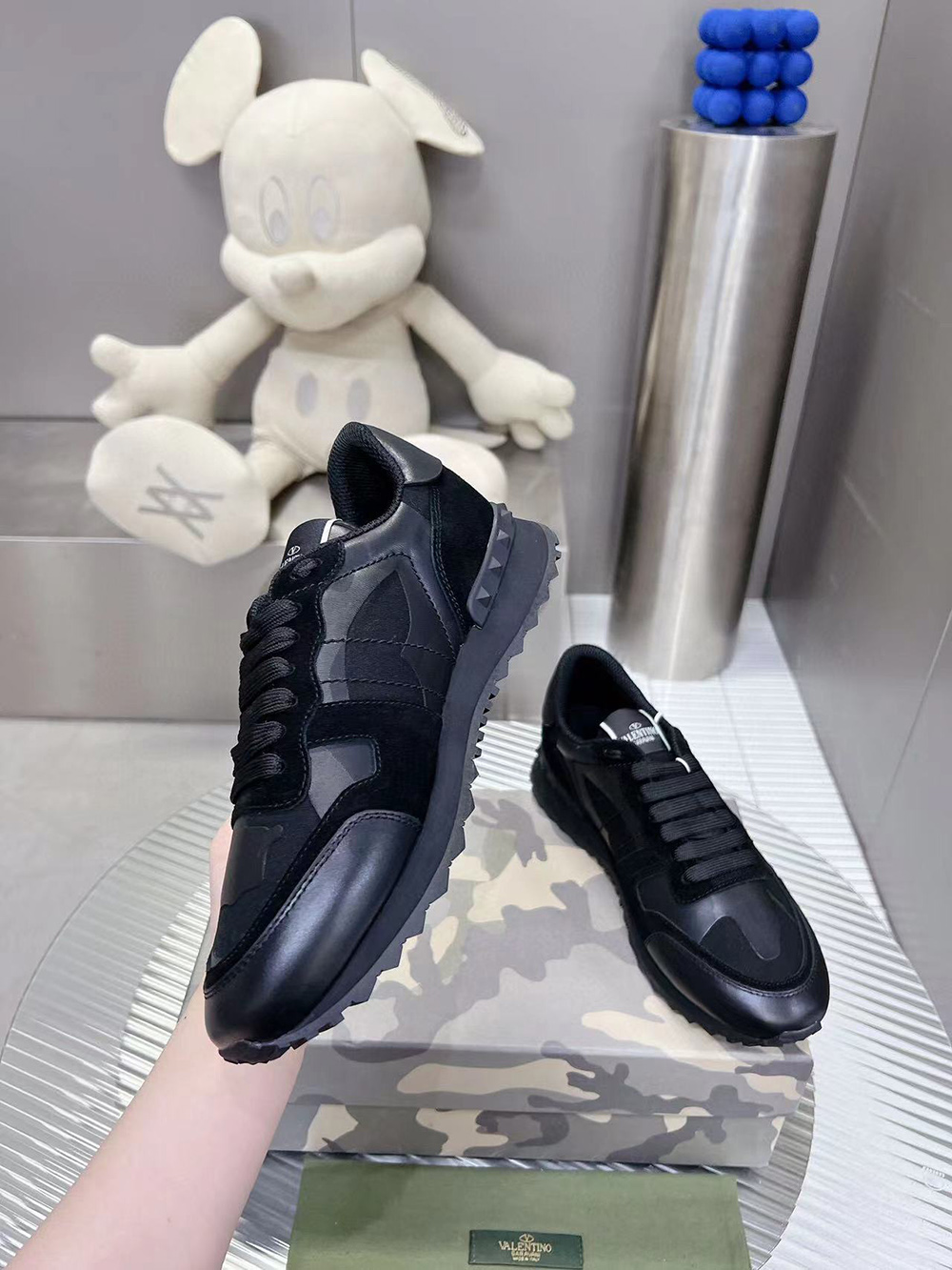 Valention Camouflage Noir Rockrunner Sneaker