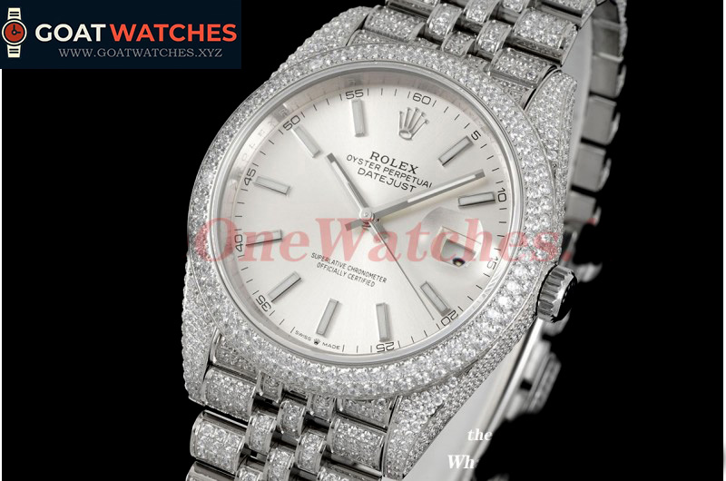 r*l*x - datejust 41mm full Di*m*nds 904l ss/ss sliver/stk gmf a2824