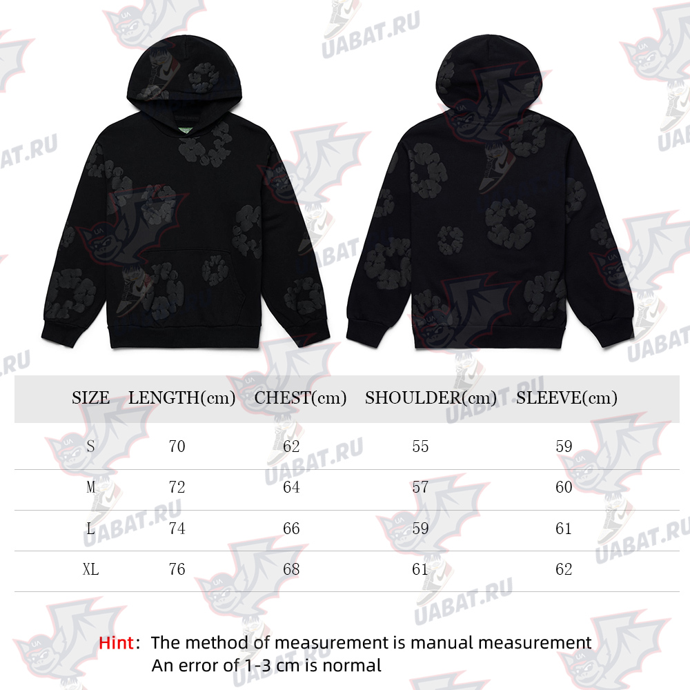 Denim Tears Cotton Wreath Hoodie Black