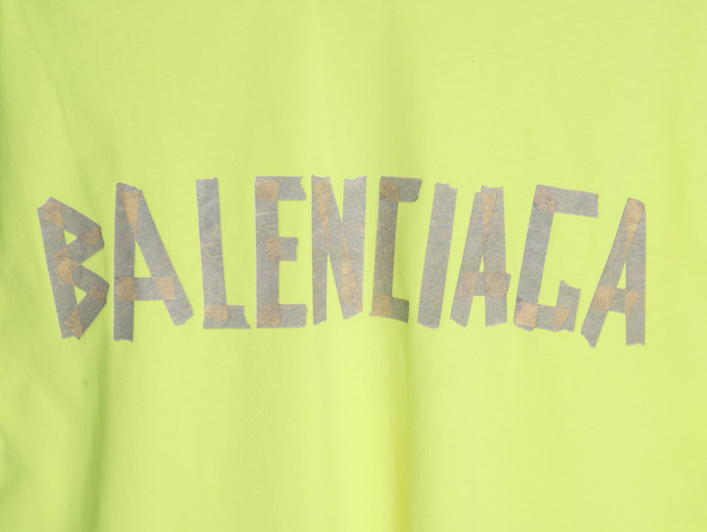 Ba*len*cia*ga tape print short sleeve t-shirt
