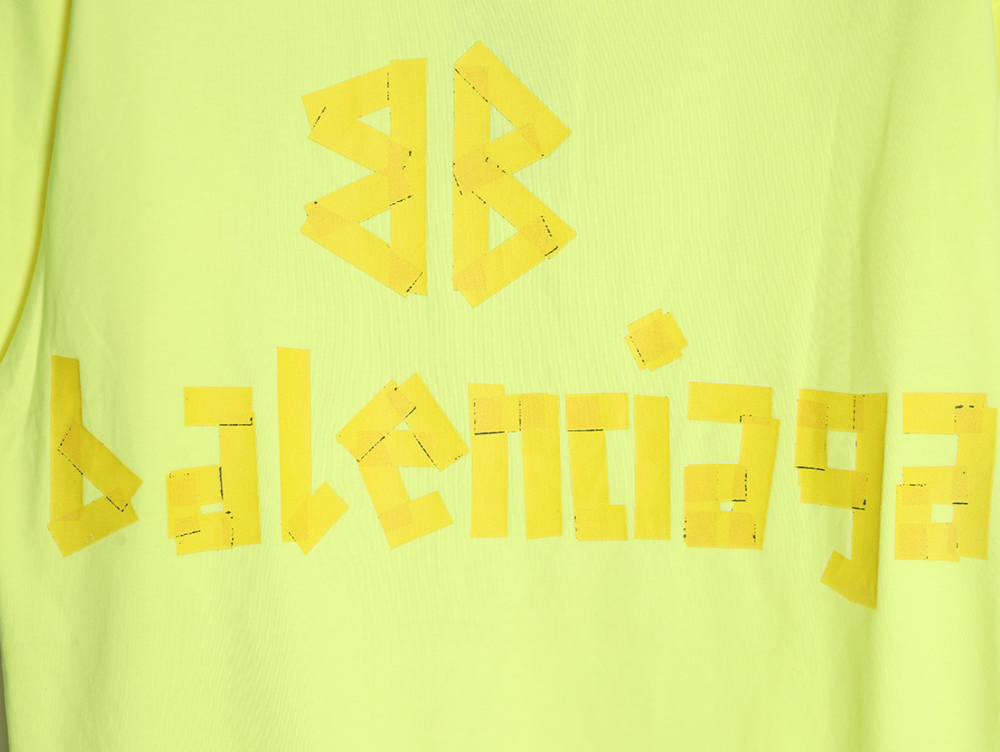 Ba*len*cia*ga tape print short sleeve t-shirt
