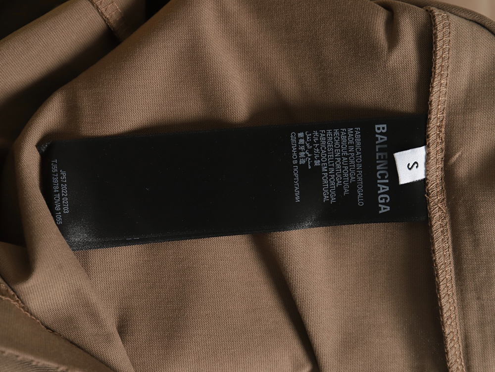 Ba*len*cia*ga tape print short sleeve t-shirt tsk2