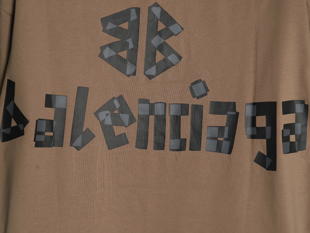 Ba*len*cia*ga tape print short sleeve t-shirt tsk2