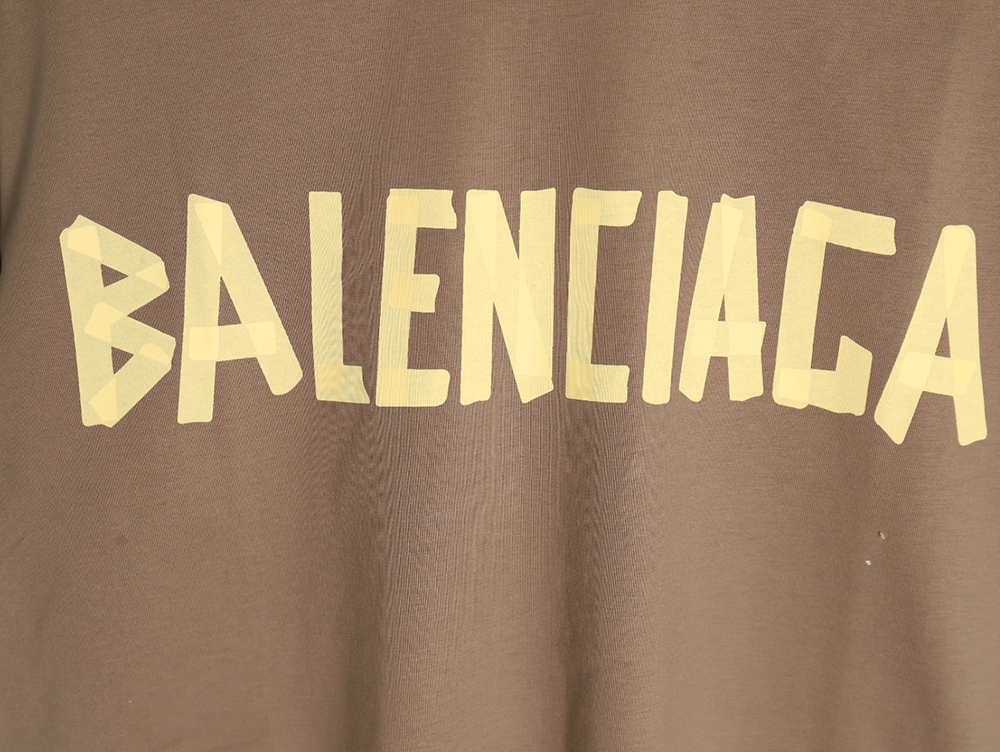 Ba*len*cia*ga tape print short sleeve t-shirt tsk2