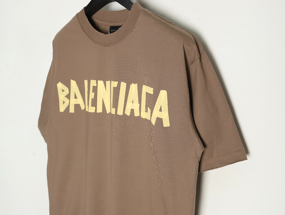 Ba*len*cia*ga tape print short sleeve t-shirt tsk2