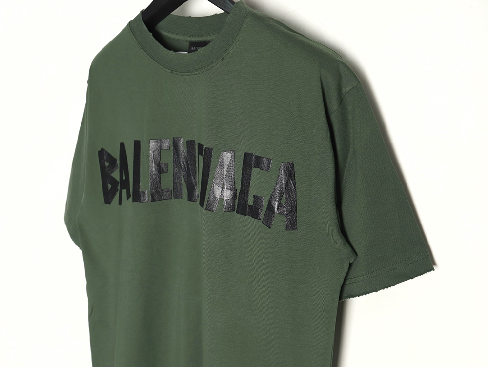 Ba*len*cia*ga tape print short sleeve t-shirt tsk3