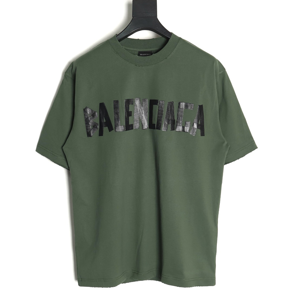 Ba*len*cia*ga tape print short sleeve t-shirt tsk3