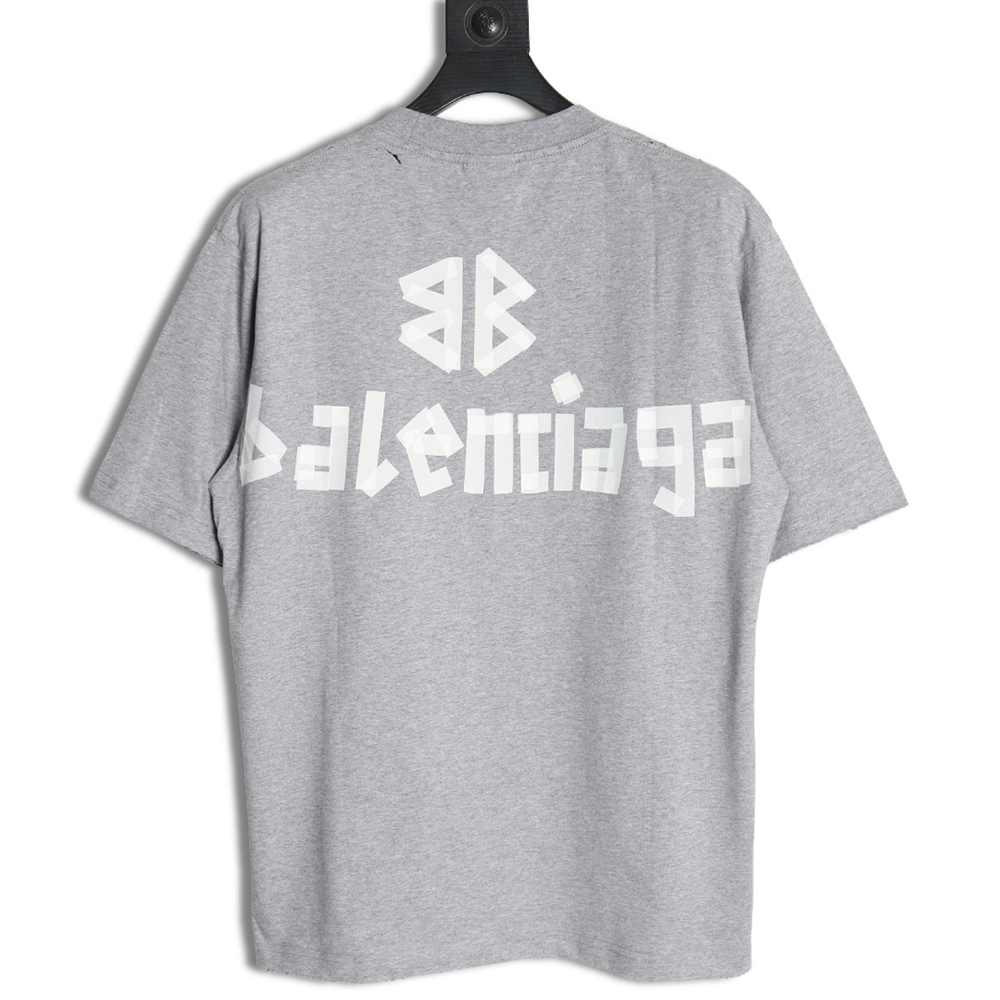 Ba*len*cia*ga tape print short sleeve t-shirt tsk7