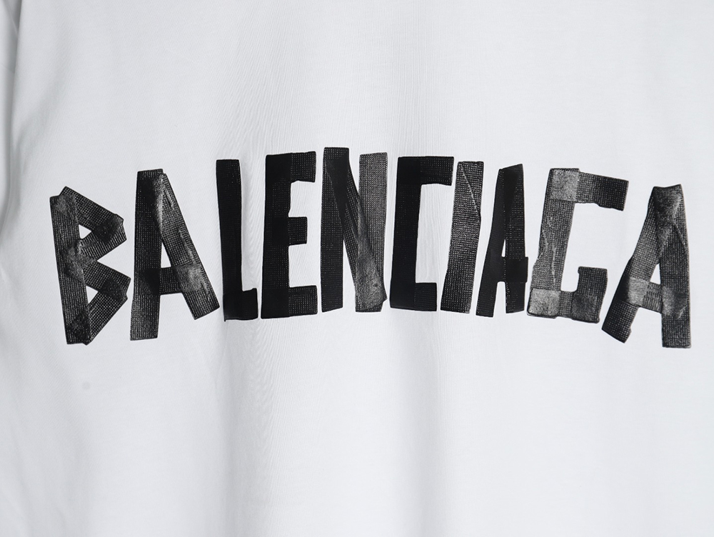 Ba*len*cia*ga tape print short sleeve t-shirt tsk8