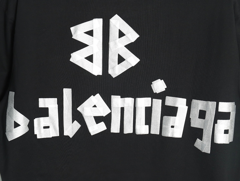Ba*len*cia*ga tape print short sleeve t-shirt tsk9