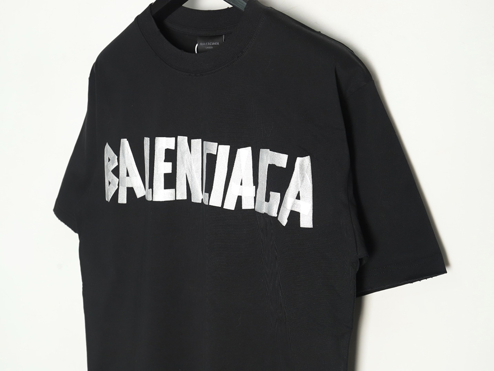 Ba*len*cia*ga tape print short sleeve t-shirt tsk9