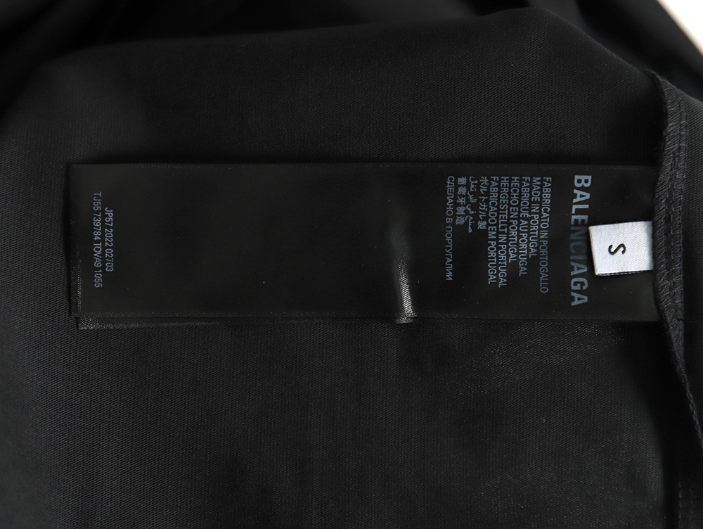 Ba*len*cia*ga tape print short sleeve t-shirt tsk9