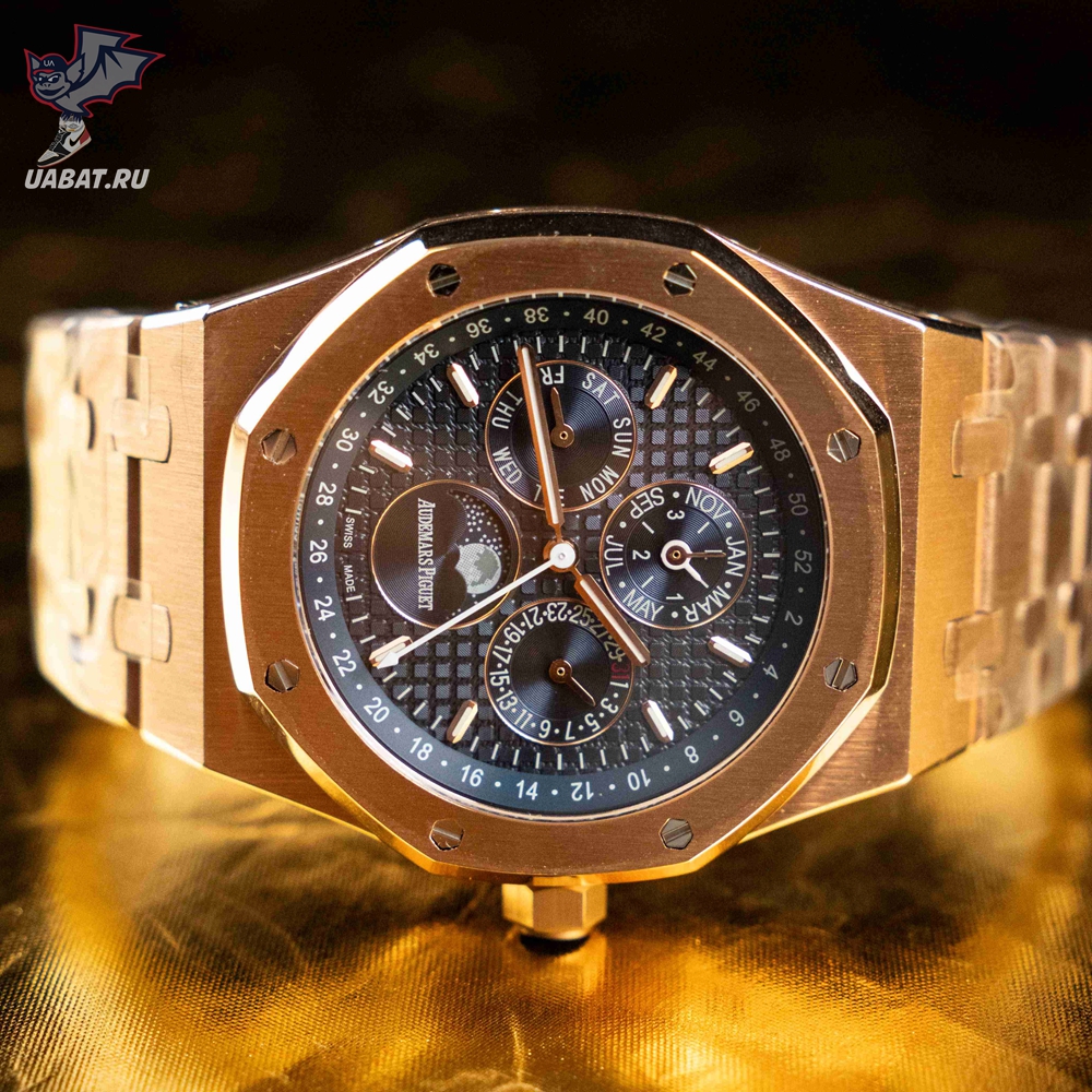 audemars P*g*et - royal oak perpetual cal 26574 rg/rg blue/stk apsf a5134