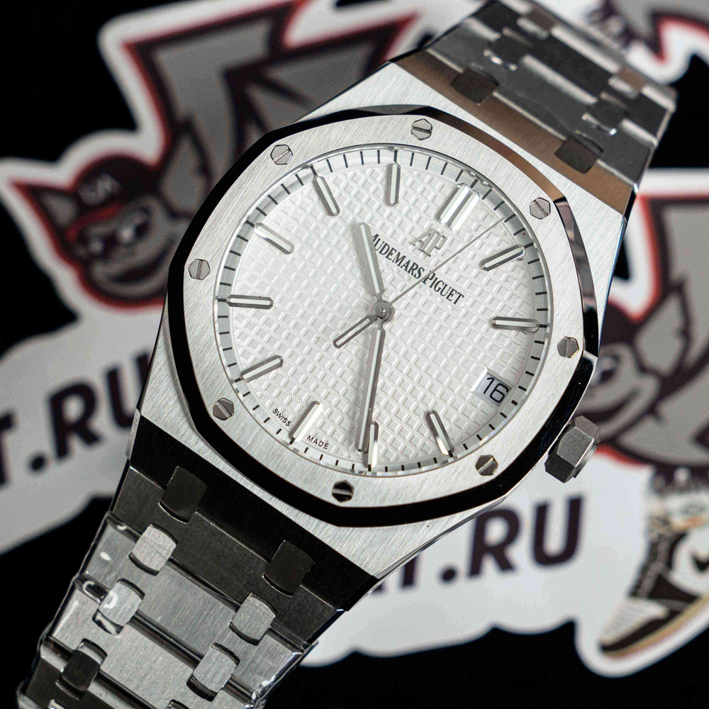 audemars P*g*et - royal oak 41mm 15500 ss/ss white/stk zf v2 a4302