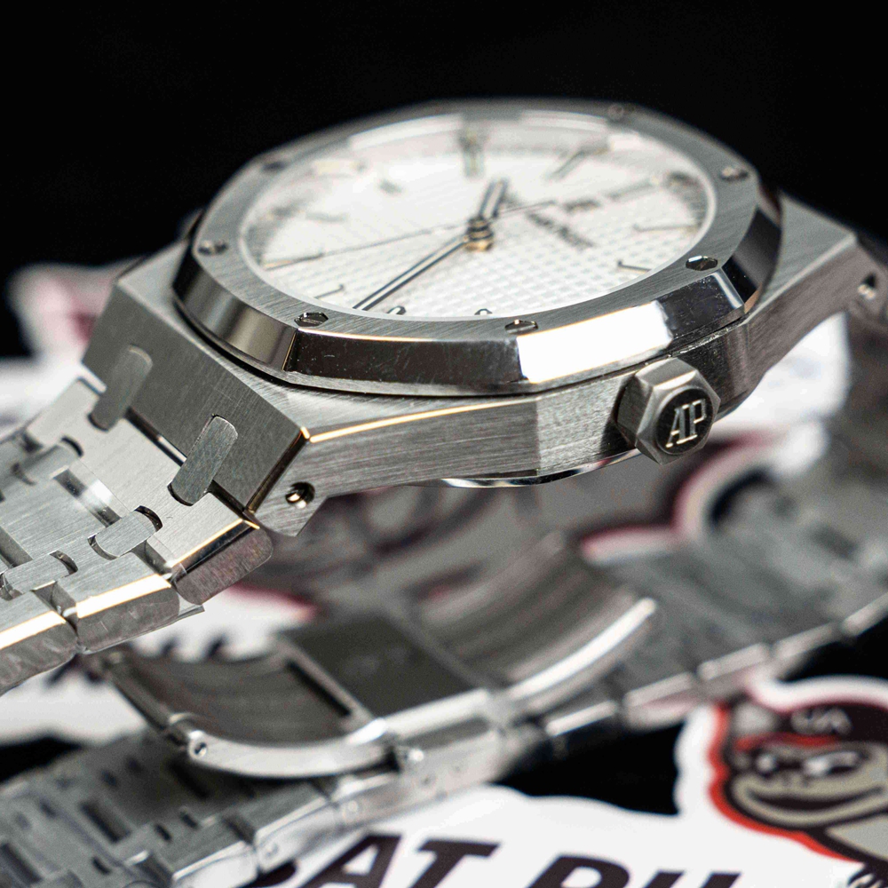 audemars P*g*et - royal oak 41mm 15500 ss/ss white/stk zf v2 a4302