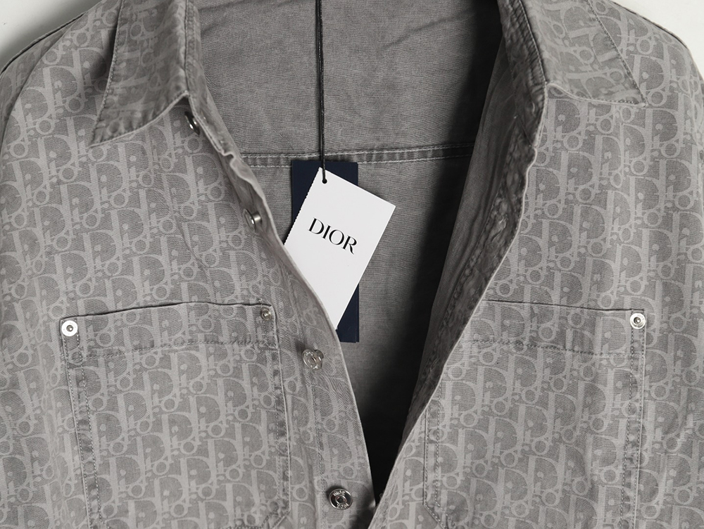 D*or all over printed presbyopia denim shirt