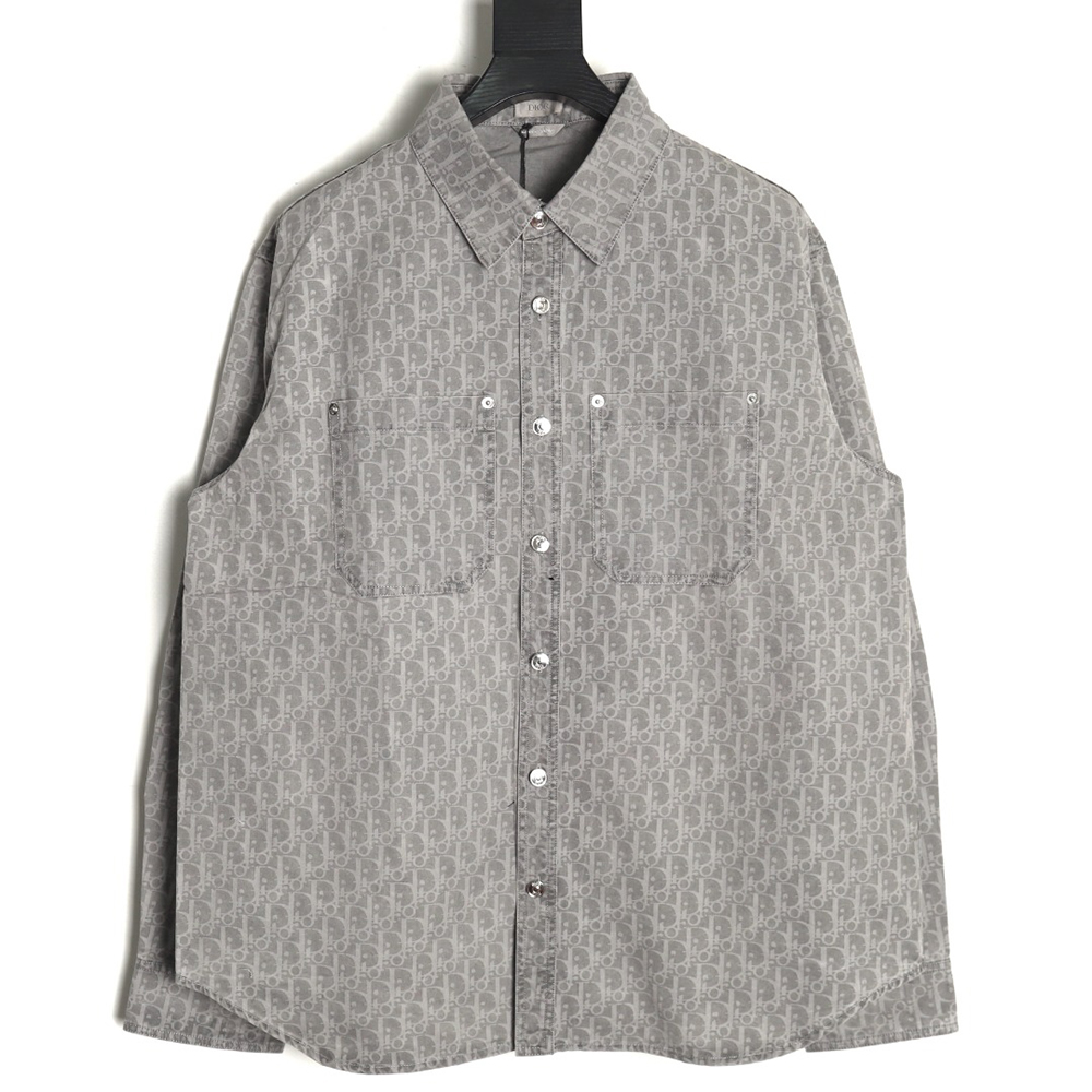 D*or all over printed presbyopia denim shirt