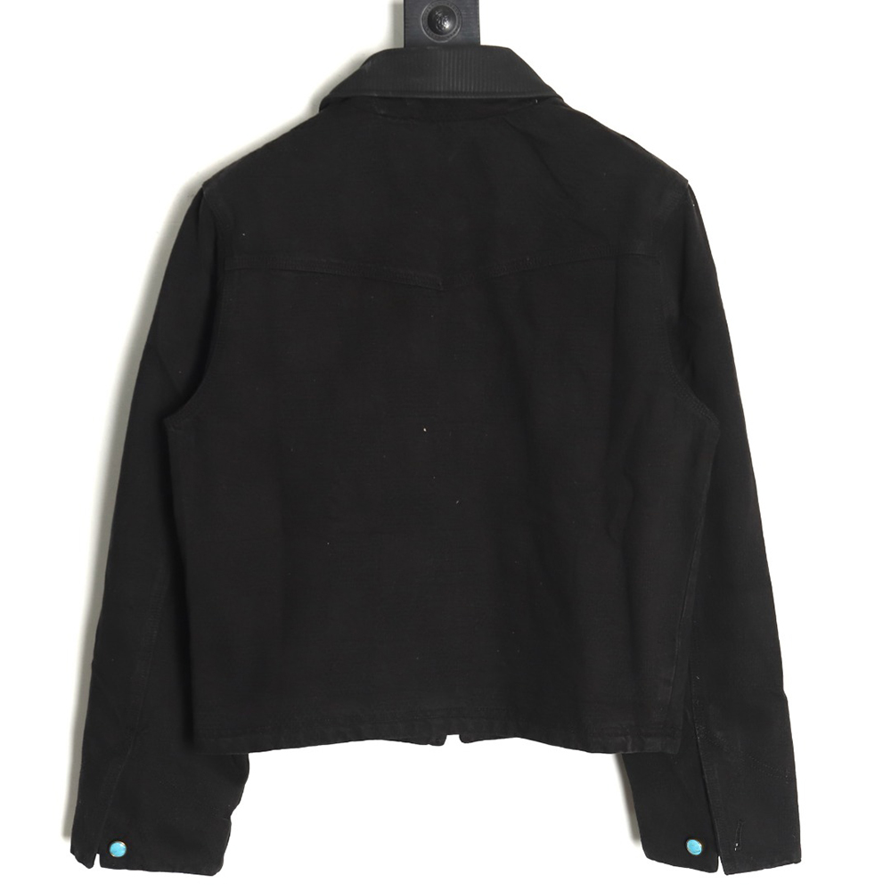 l0*is V*t0n checkerboard workwear tunic jacket coat