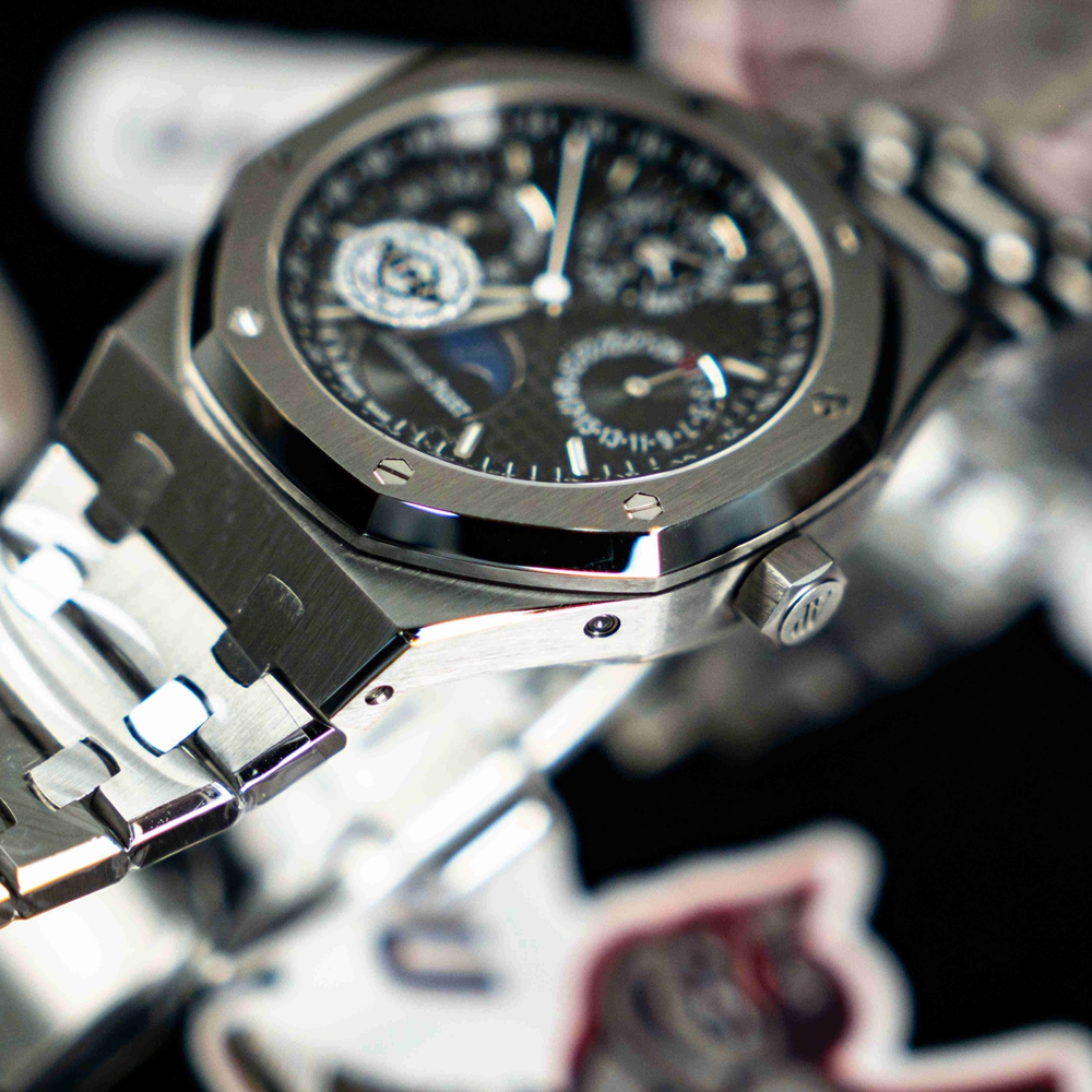 audemars P*g*et - royal oak perpetual cal 26574 ss/ss blk apsf a5134