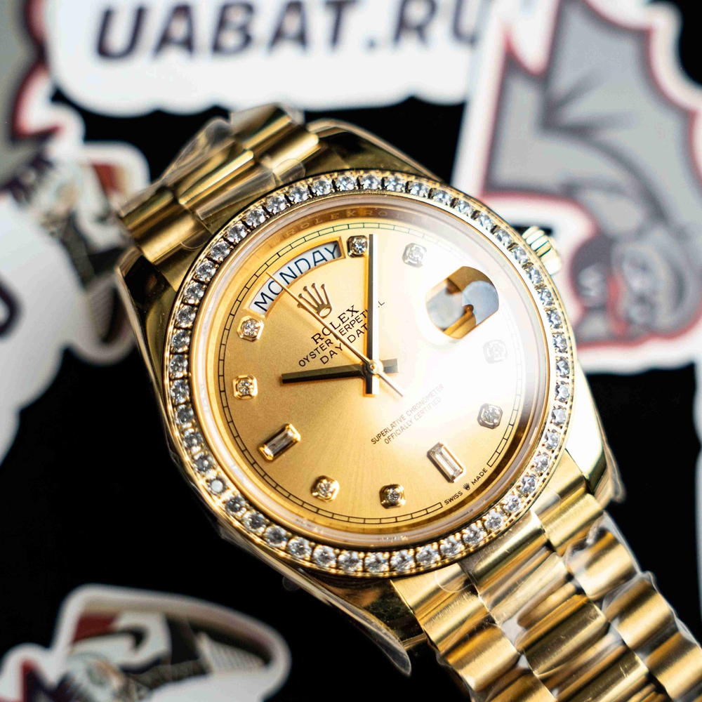 R*l*x - daydate 36mm dia pres yg/yg gold diam ewf a3255 mod