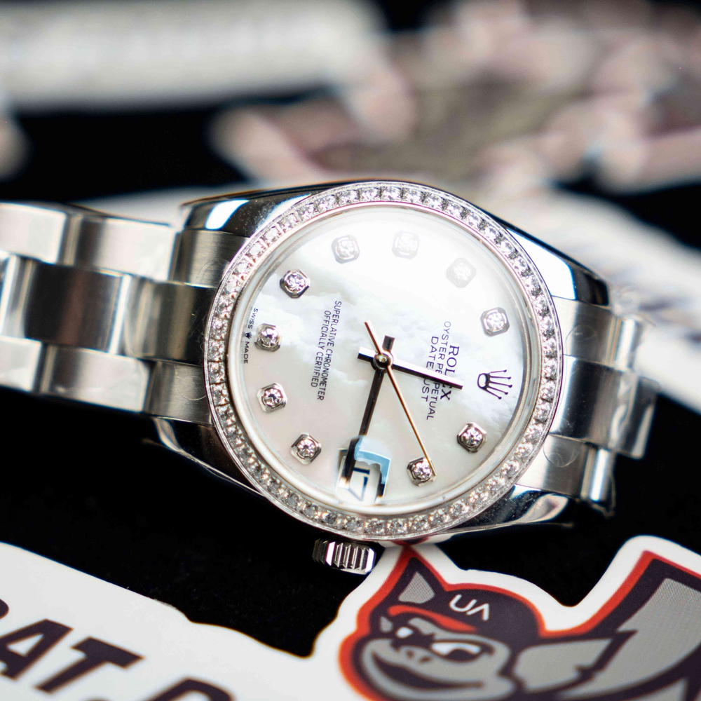 R*l*x - datejust - lady 31mm ss/ss wht mop diam bp asia 2836