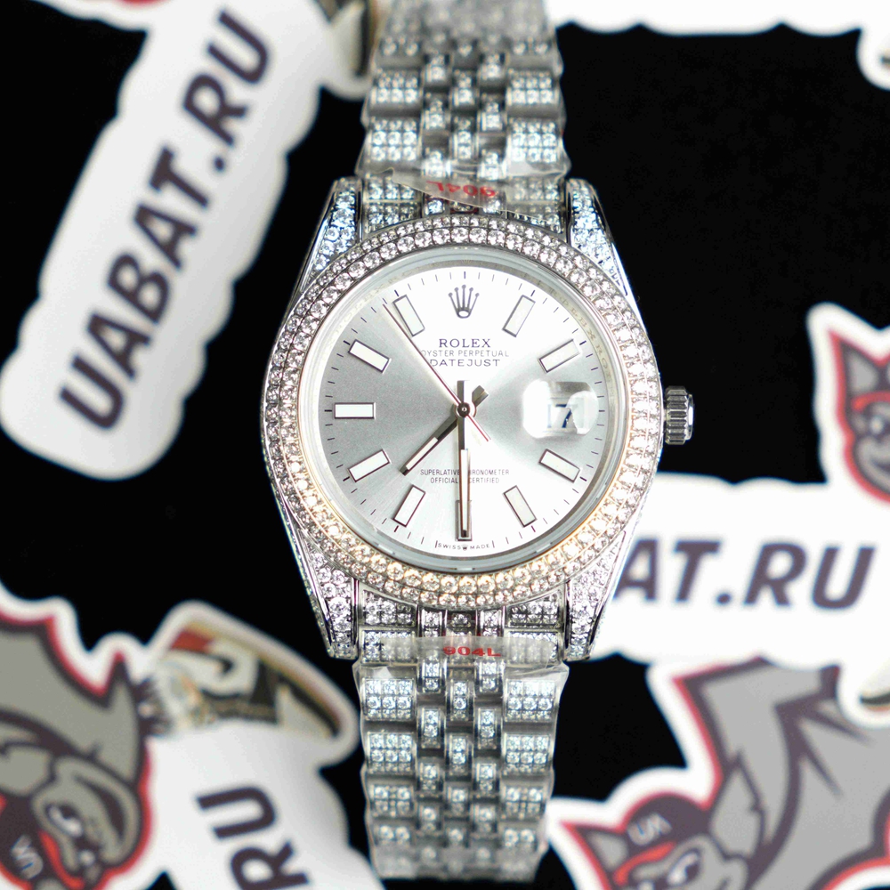 r*l*x - datejust 41mm full Di*m*nds 904l ss/ss sliver/stk gmf a2824