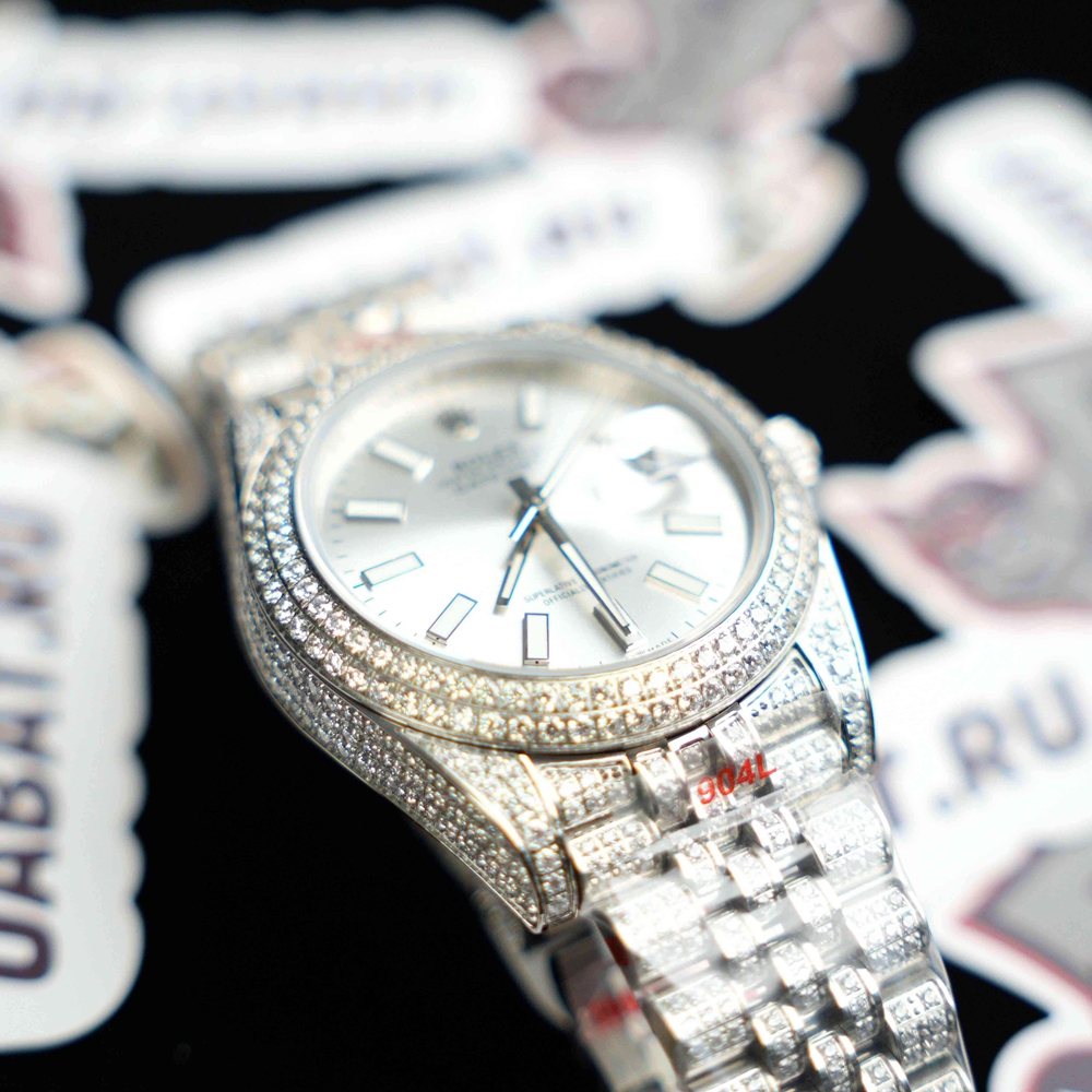 r*l*x - datejust 41mm full Di*m*nds 904l ss/ss sliver/stk gmf a2824