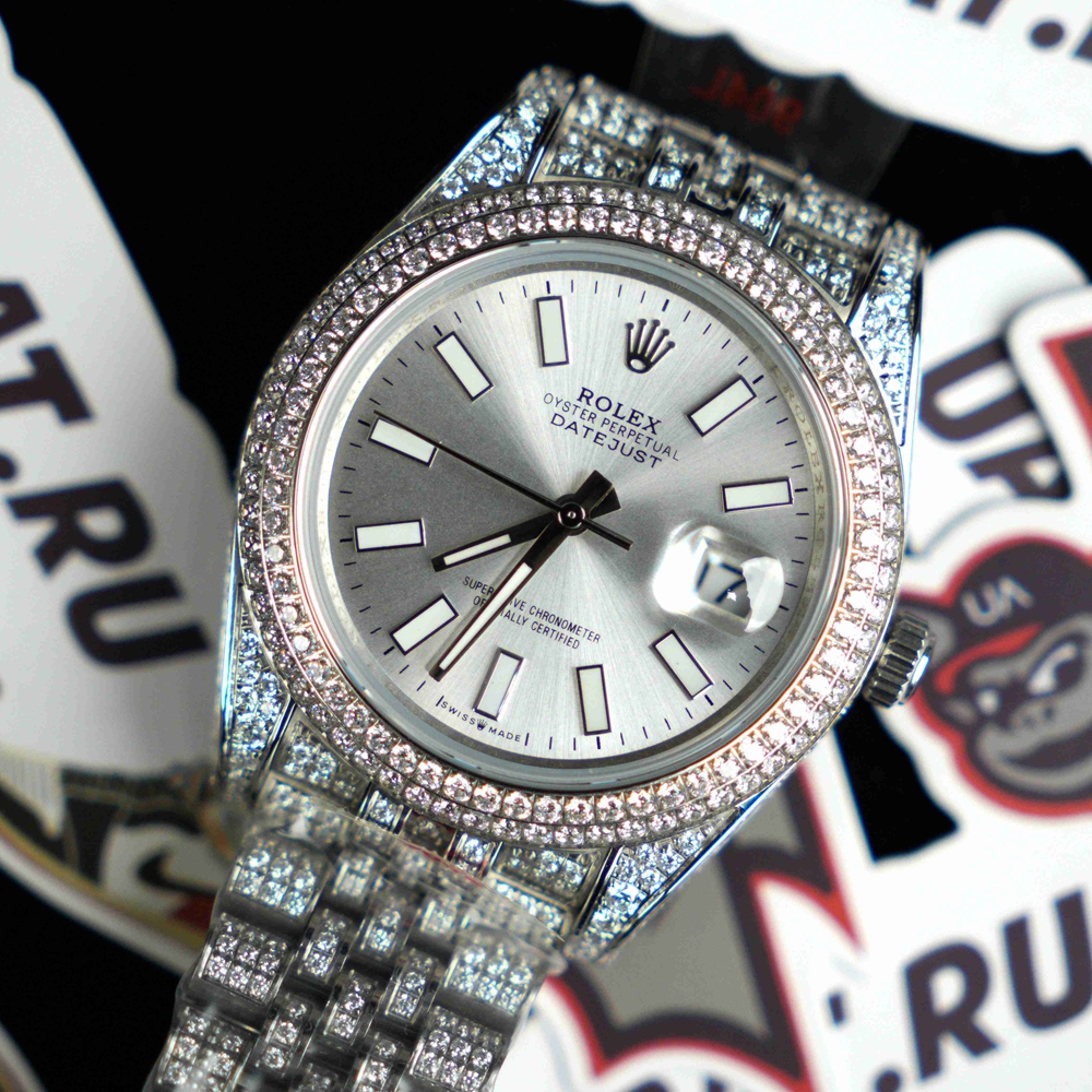 r*l*x - datejust 41mm full Di*m*nds 904l ss/ss sliver/stk gmf a2824