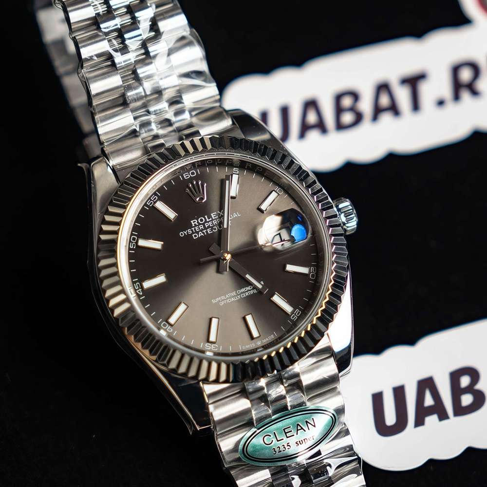 Datejust 126334 41mm Oyster 904L SS/SS Grey/Stk Clean S3235