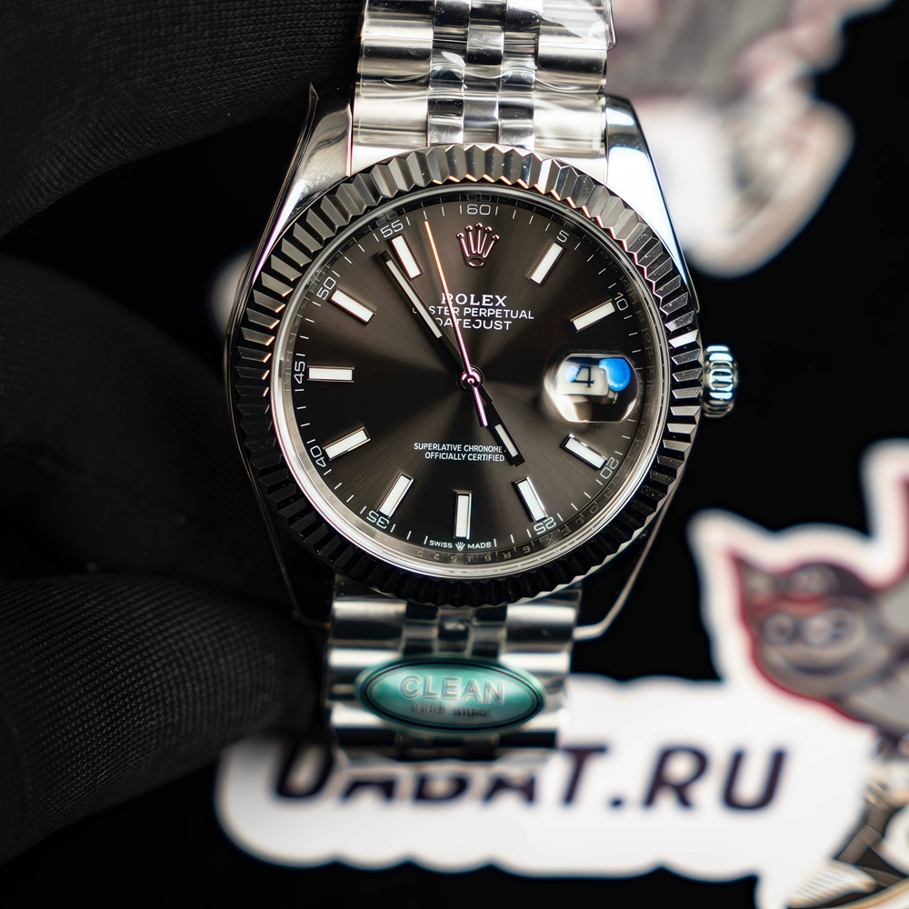 Datejust 126334 41mm Oyster 904L SS/SS Grey/Stk Clean S3235