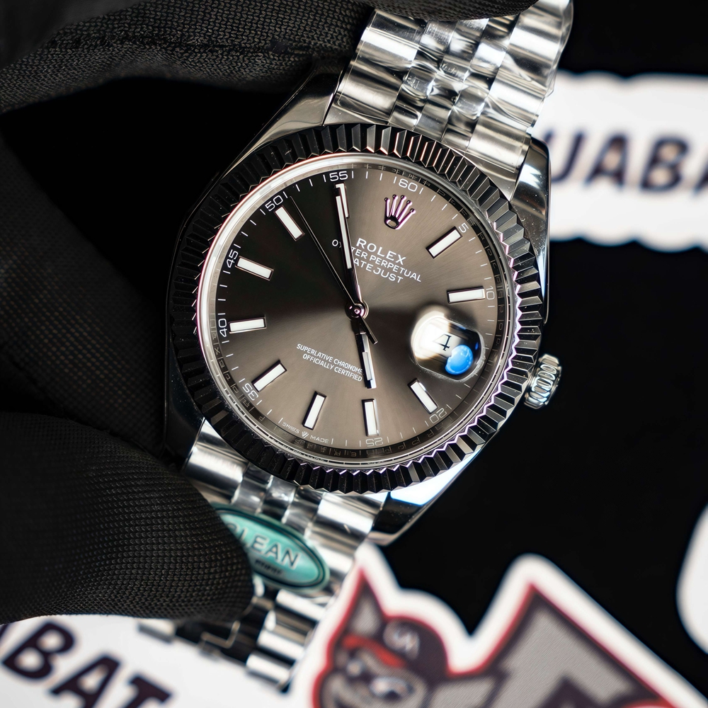 Datejust 126334 41mm Oyster 904L SS/SS Grey/Stk Clean S3235