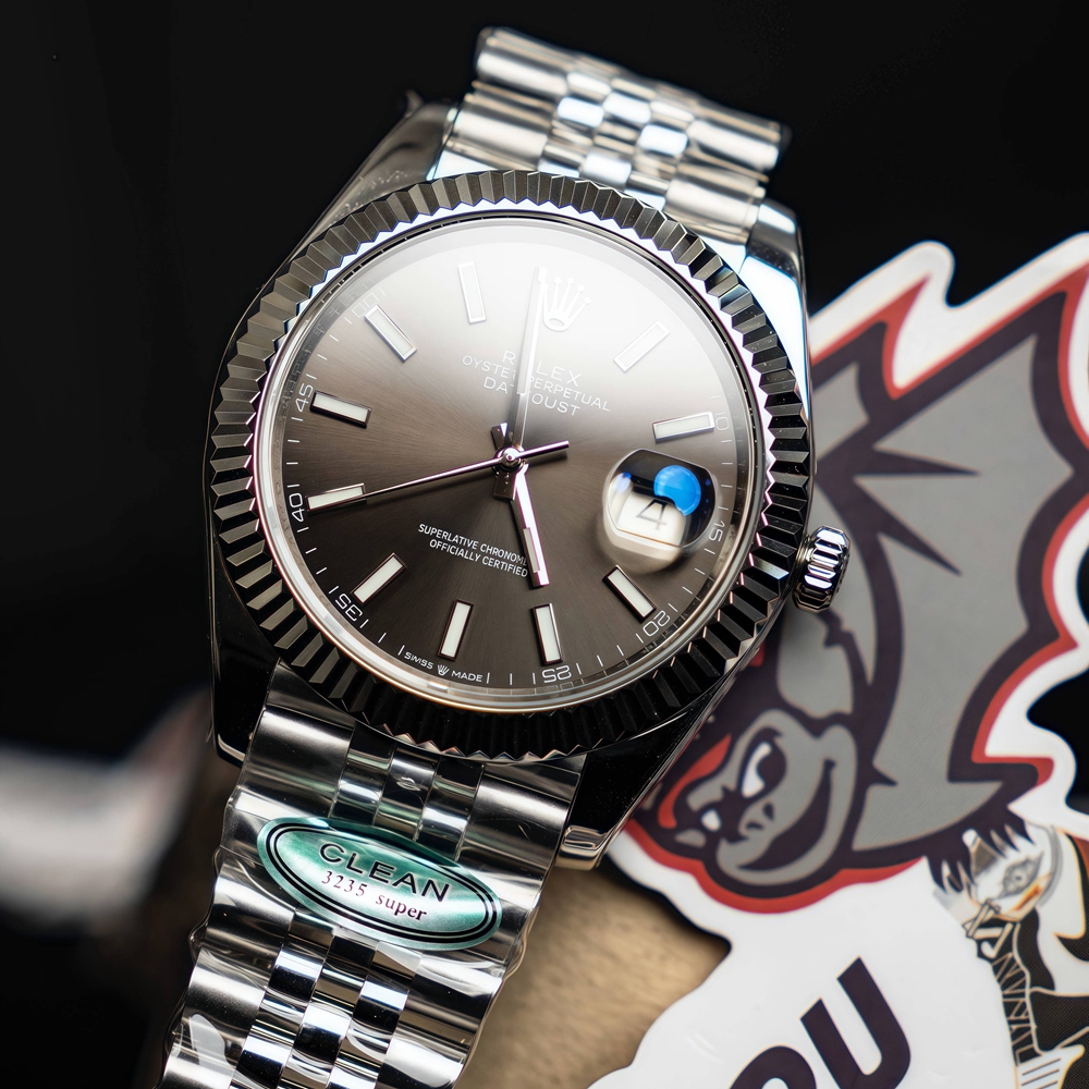 Datejust 126334 41mm Oyster 904L SS/SS Grey/Stk Clean S3235