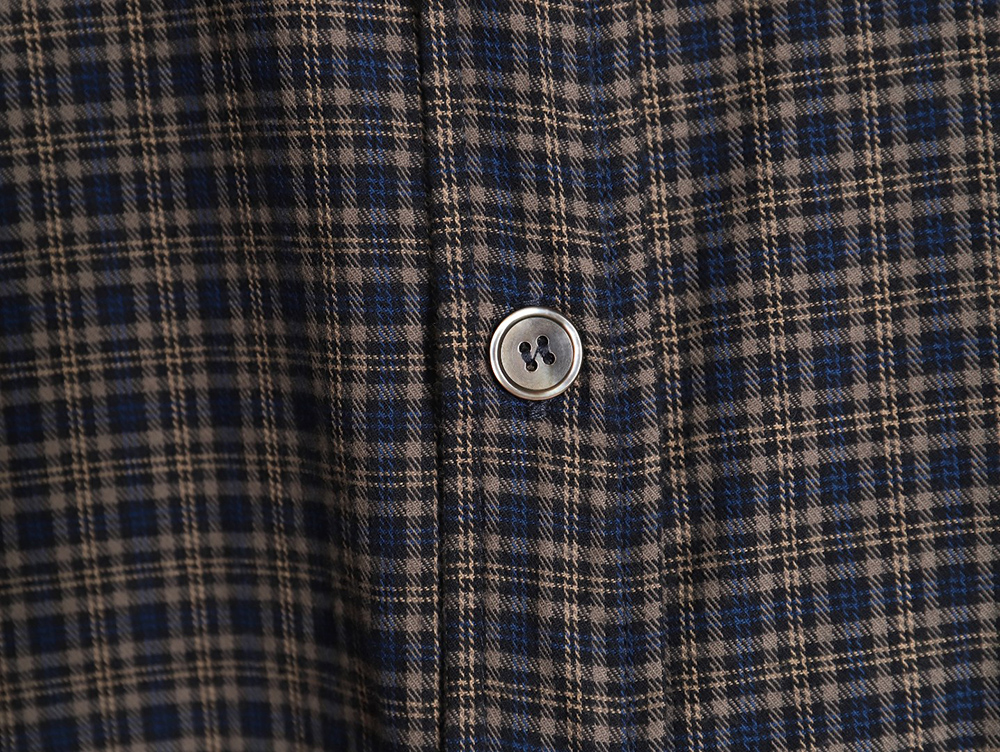 Acne studios patchwork check long sleeve shirt